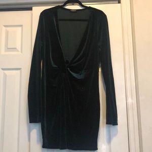 Emerald Green Velvet Dress